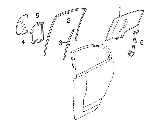 2006-2011 Honda Civic Sash Channel 72771-SNA-A01 | OEM Parts Online