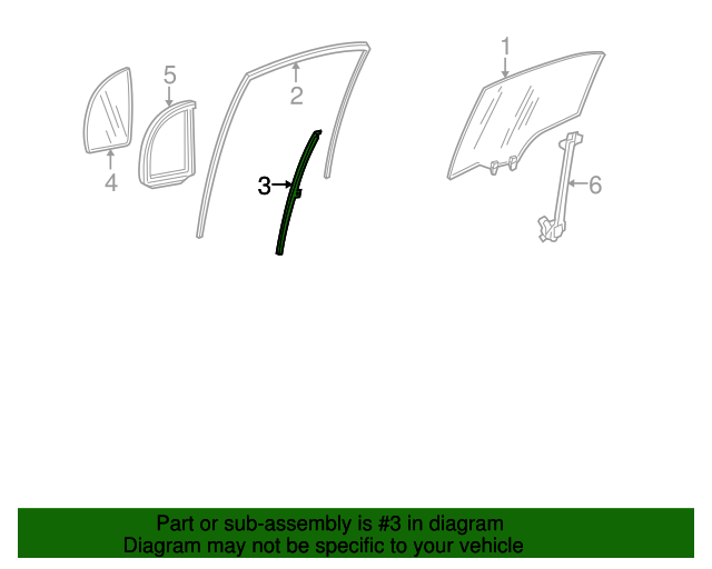 72771-SNA-A01 - Window Channel 2006-2011 Honda Civic | AutoNation Parts