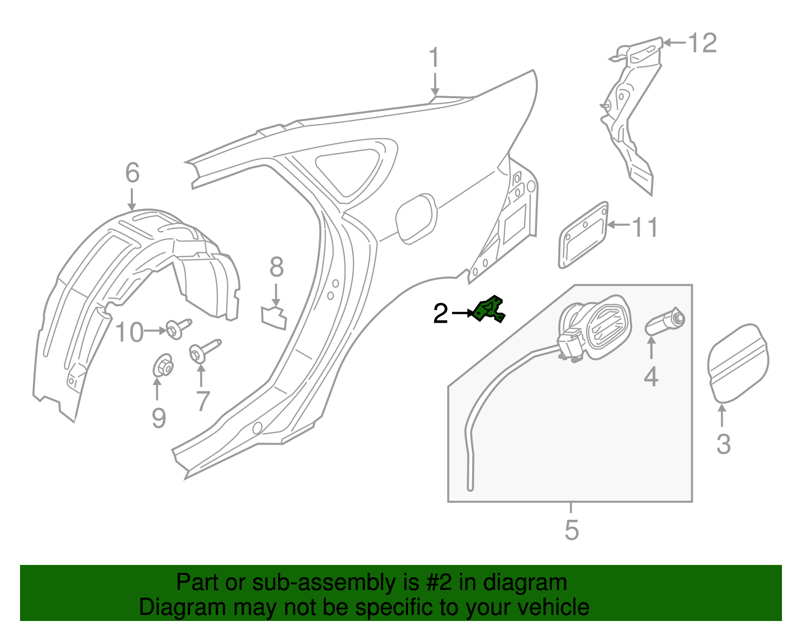 Quarter Panel Reinforcement - Ford (YL8Z-16390-AA)