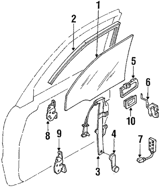 19891995 Mazda MPV Window Regulator LA1059560A MazdaParts