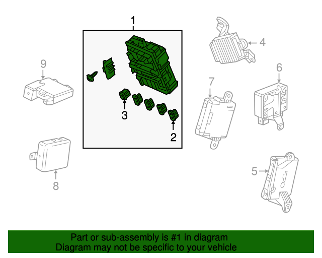 20132015 Acura RDX Box Assembly, Fuse (Rewritable) 38200TX4A11 OEM