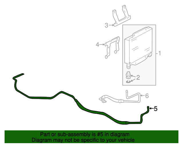 19921995 GM Automatic Transmission Fluid Auxiliary Cooler Outlet Line