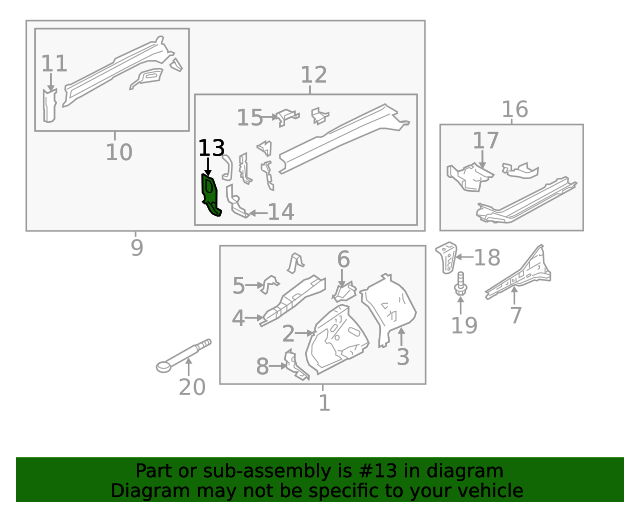 20122021 Subaru Front Plate 51635FJ0009P Subaru Parts Store