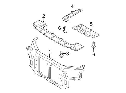 Radiator Support for 2010 Hyundai Elantra 2010 hyundai elantra engine diagram 