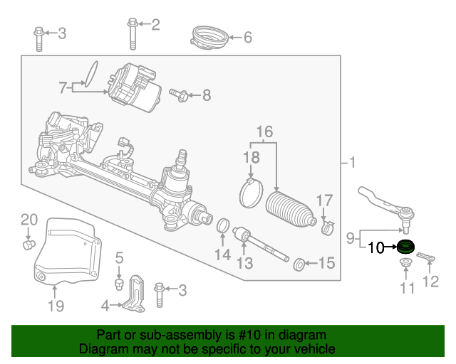 Air Cooled TYPE 1 VW BUG Tie Rod End LEFT INNER 5//68-77 98-4519-B