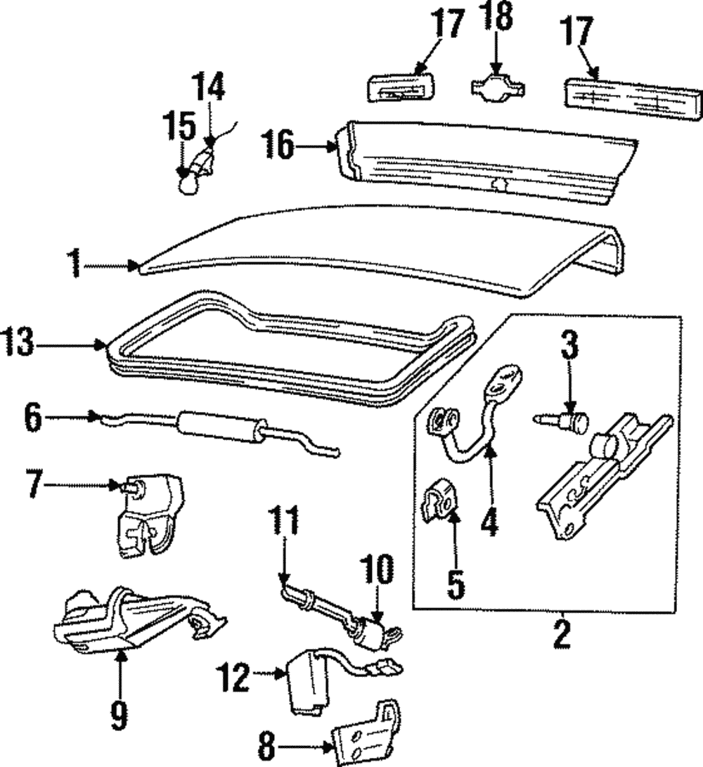 Shaft, R/Cmpt Lid Lk Cylinder - GM (20008876)