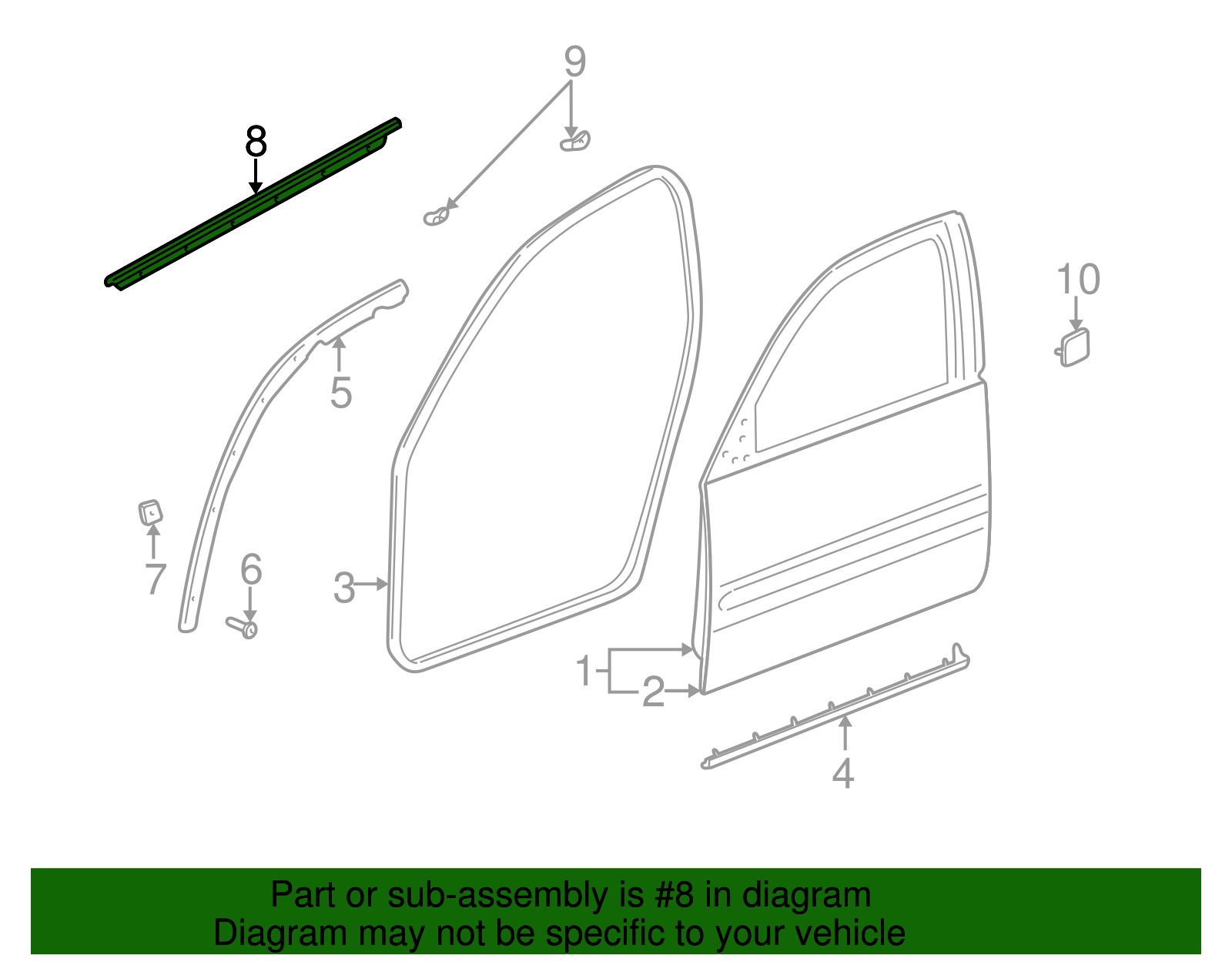 Belt Weather-Strip - Buick (25732985)