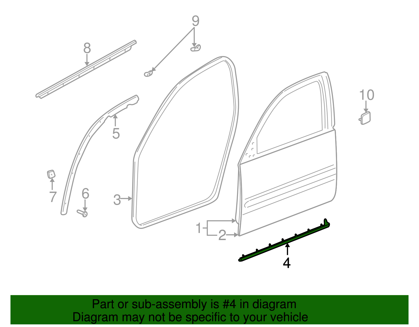 Lower Weather-Strip - GM (25646040)