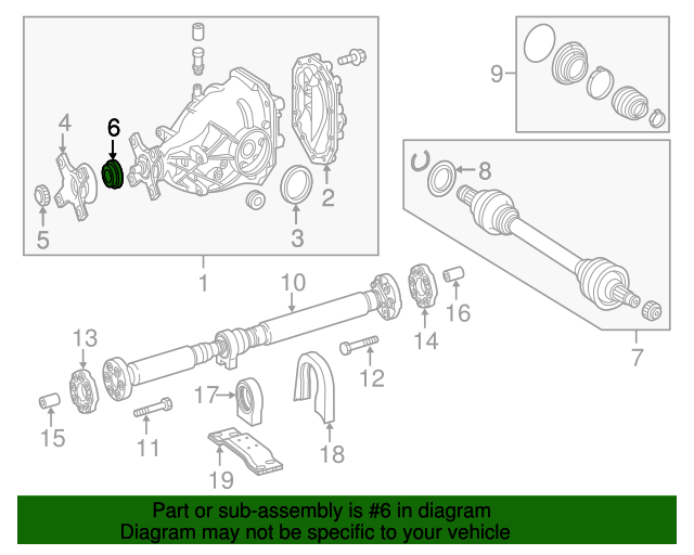 Genuine Drive Shaft Pinion Yoke Seal for 19942019 MercedesBenz OEM