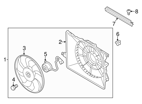 Cooling Fan Assembly For 2016-2020 Kia Sorento - Single Fan Radiator Replacement (Part #KI3115145), 1-Year Warranty