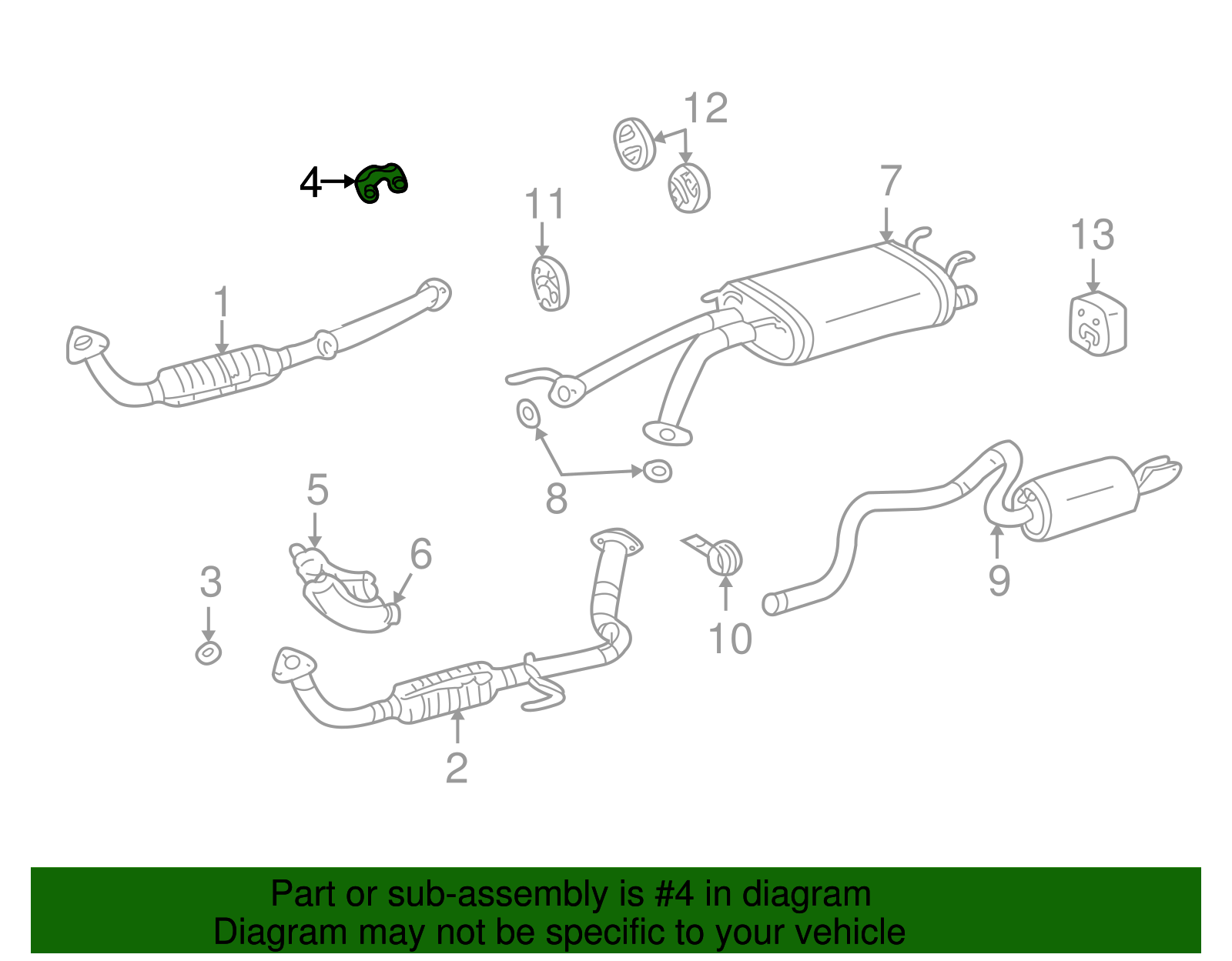 Catalytic Converter Bracket - Toyota (18495-38020)