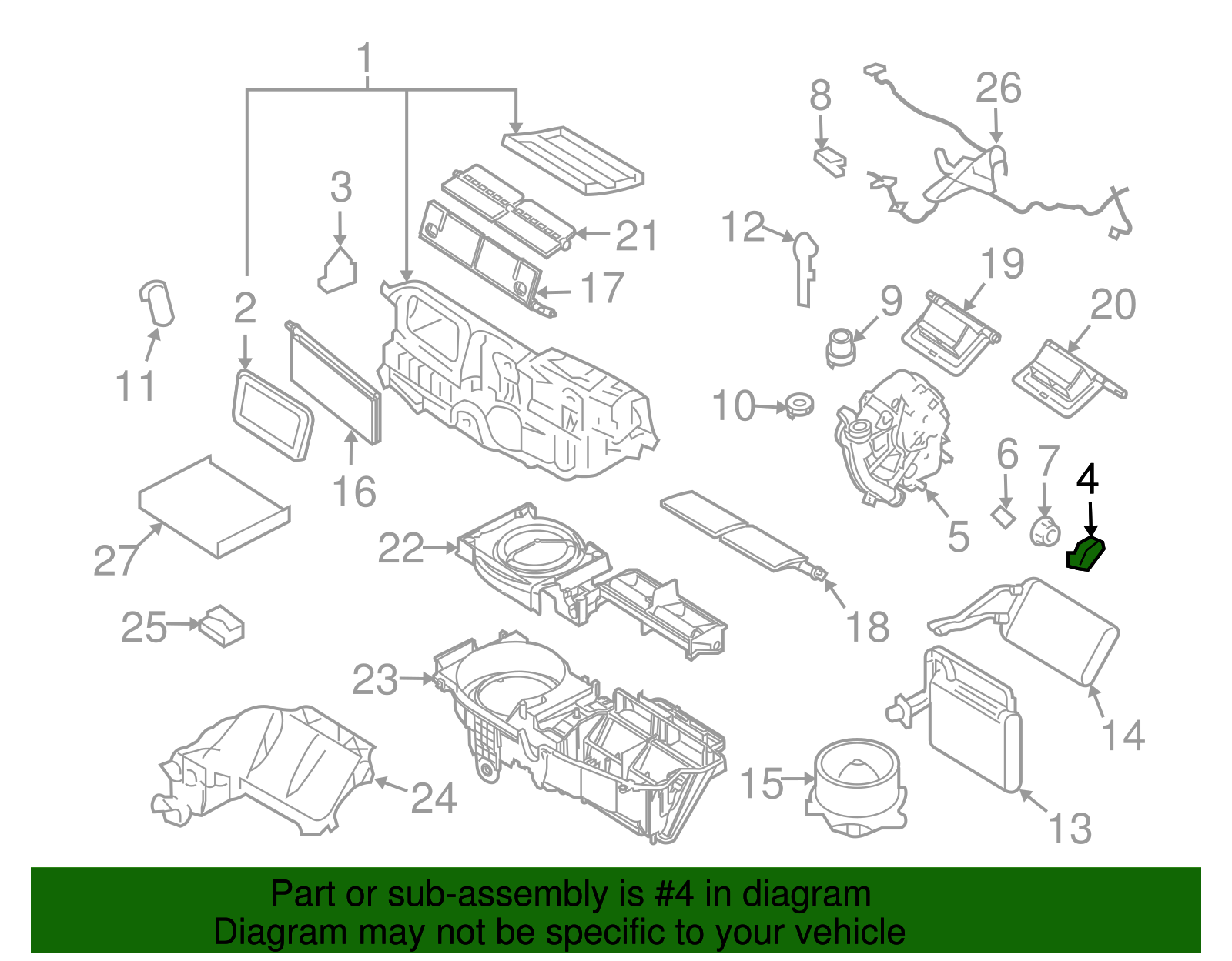 Motorcraft™ HVAC Blend Door Actuator - Ford (YH-1885)