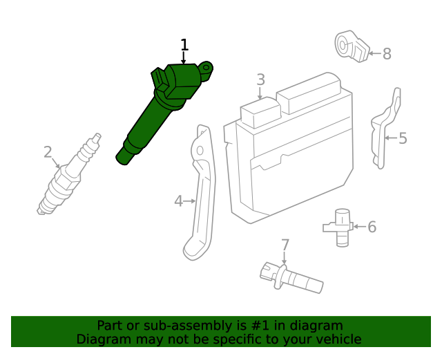 20182021 Lexus Ignition Coil 90919A2010 OEM Parts Online