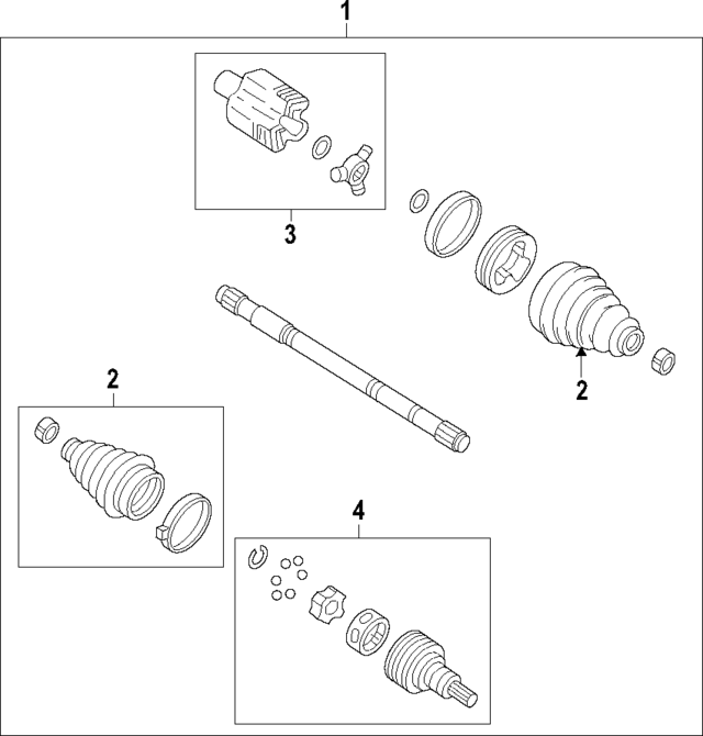 20172019 Chevrolet Cruze Front Wheel HalfShaft Constant Velocity (CV