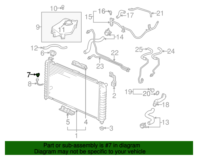 19299321 Engine Coolant Level Sensor 19912005 GM Chevrolet Parts