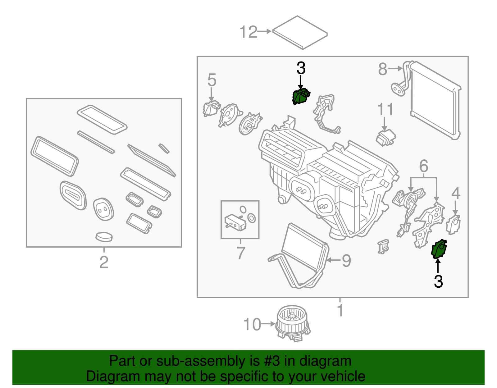 Motorcraft™ HVAC Air Inlet Door Actuator - Ford (YH-2023)