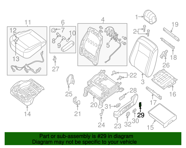 Honda Genuine 82151-SR1-A42ZA Seat Back Side Trim Cover Rear Right
