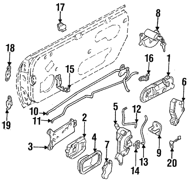 NISSAN OEM INTERIOR DOOR HANDLE ESCUTCHEON 80682-65F00 S14 240SX RIGHT SIDE