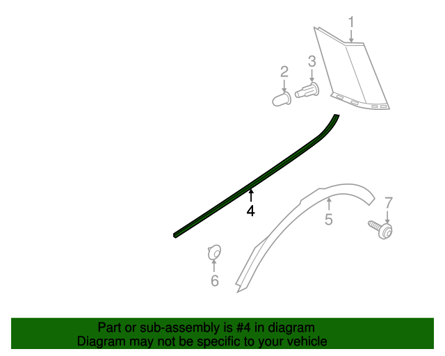 20122017 Land Rover Range Rover Evoque Belt Molding LR035339 Land