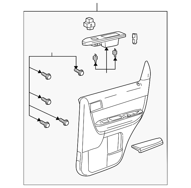 2008 Mazda Tribute Door Trim Panel Driver's Side (LH) ZZCA6952003