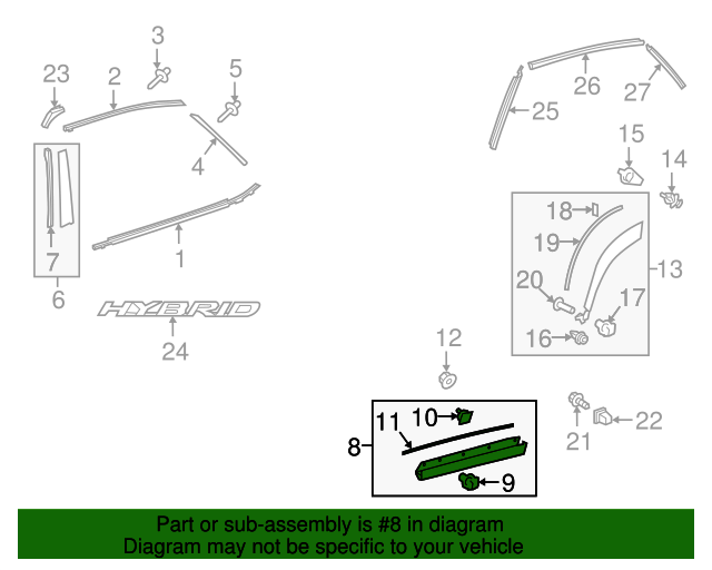 7507878010 Lower Molding 20152021 Lexus Longo Lexus Parts