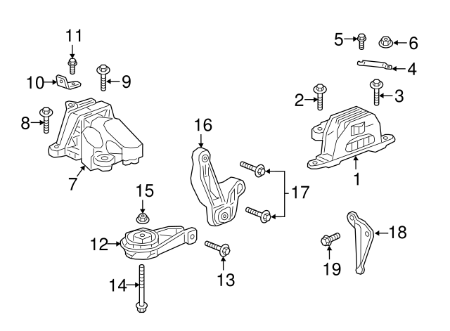 2016-2022 GM Engine Mount 84034314 | TascaParts.com