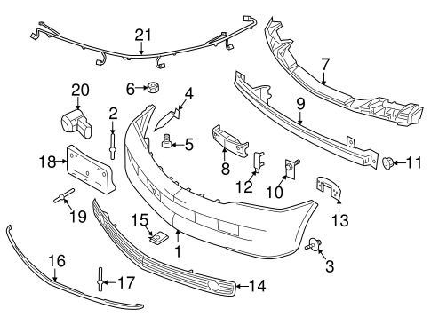 New Front BUMPER GRILLE For Lincoln Navigator 7L7Z17B968B
