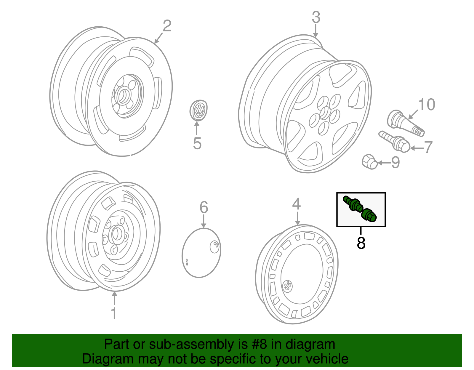 Wheel Bolt - Volkswagen (7M0-698-137)