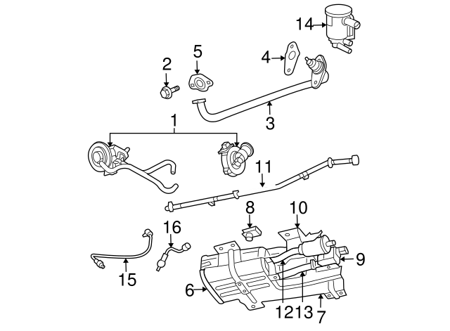 Genuine Chrysler 4861648AB EGR Tube