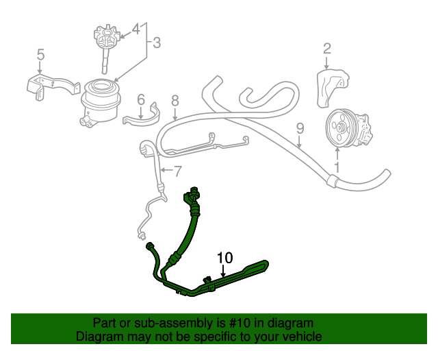 Genuine Power Steering Oil Cooler for 19992005 Saab 95 Part