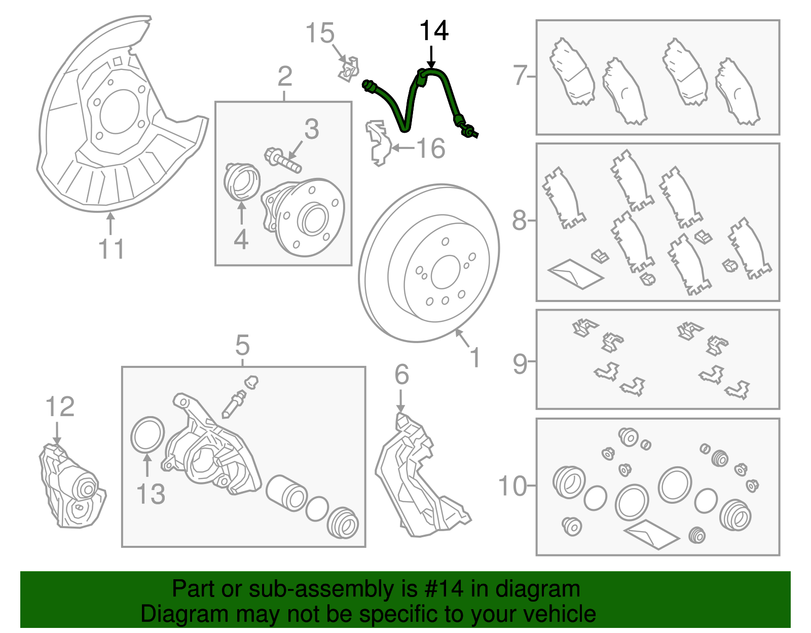Brake Hydraulic Hose - Toyota (90947-A2107)