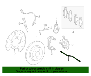 166-420-04-48-64 - Brake Hose Mercedes-Benz USA Parts