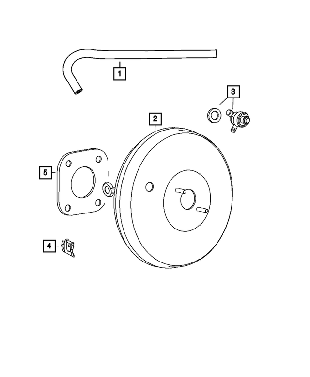 20122017 Mopar Brake Booster Check Valve 68045449AA Mopar eStore