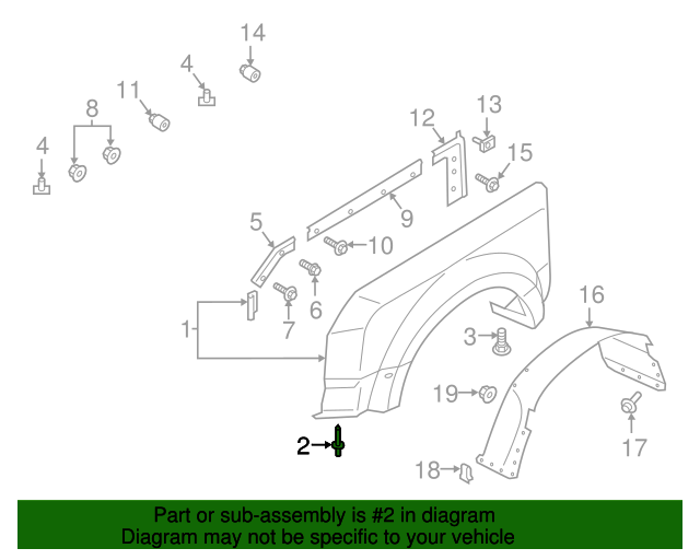 20172022 Ford OEM Wheel Opening Molding Screw W715677S450B Ford