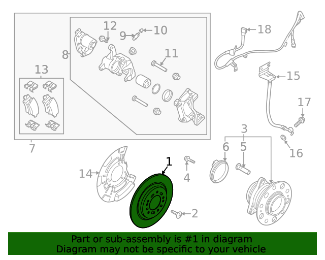 58411P2700 Disc Brake Rotor 20212023 Kia Sorento Genuine Kia Parts