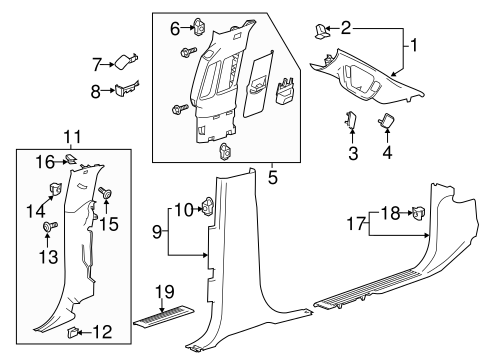 Interior Trim - Pillars for 2018 Chevrolet Silverado 3500 HD #0