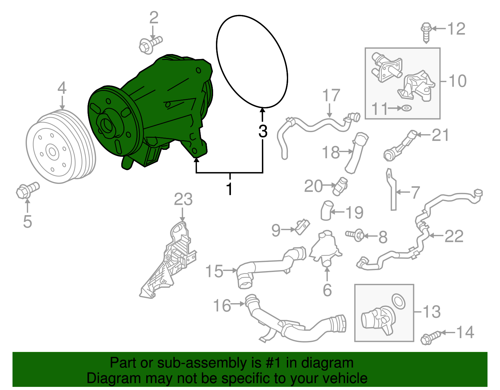 20162021 Land Rover Water Pump LR089625 Land Rover OEM Parts Online