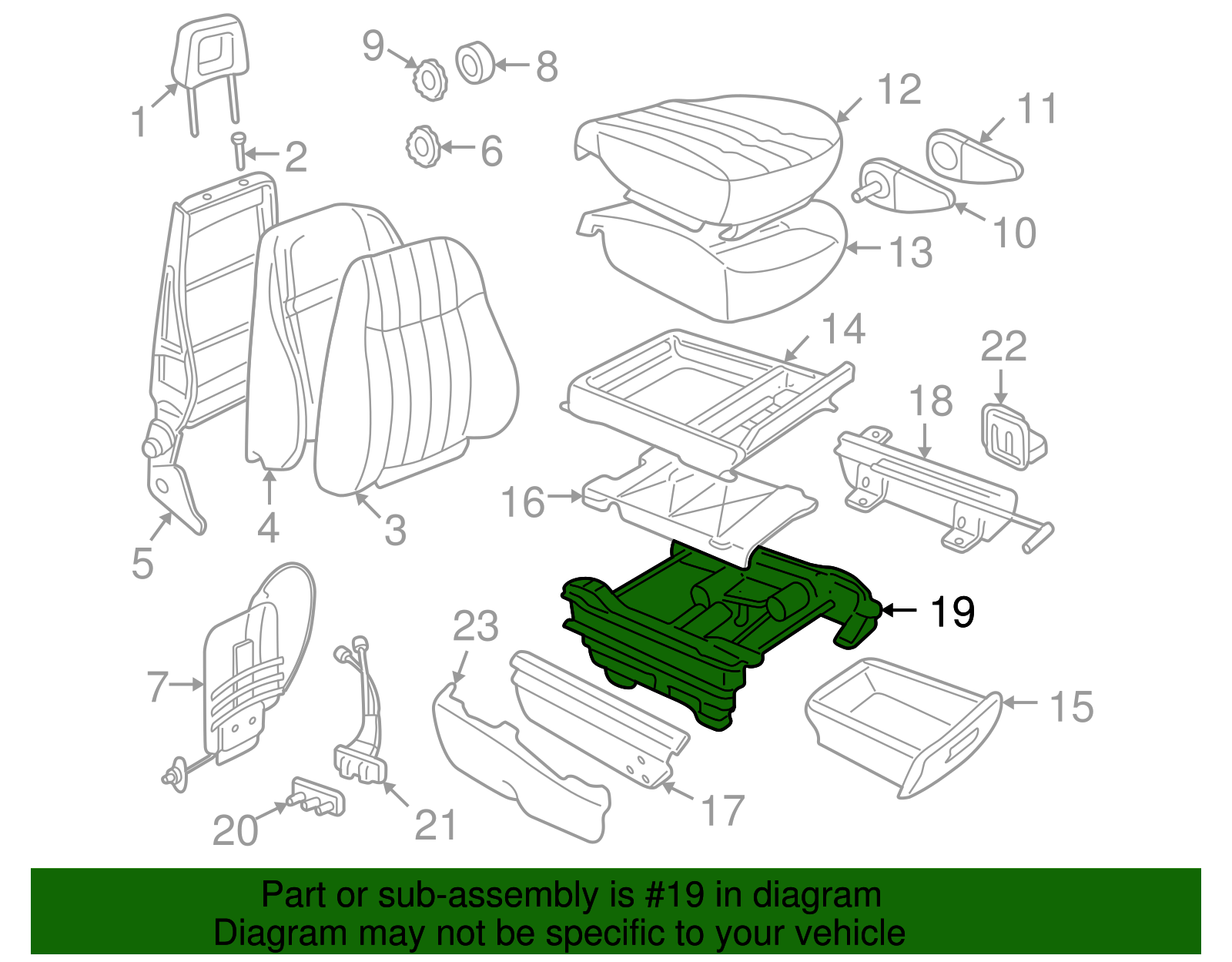 Adjuster Assembly, P/Seat 6 Way - GM (12454804)