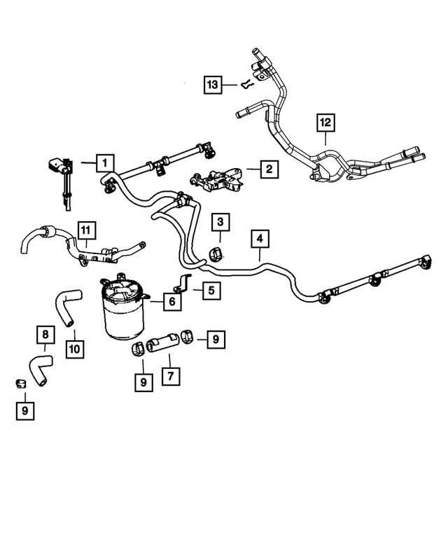 20072009 Jeep Grand Cherokee Fuel Tube 5175591AA Mopar eStore