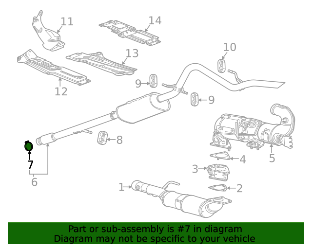 20202024 GM Exhaust Pipe Clamp 86799823 GM