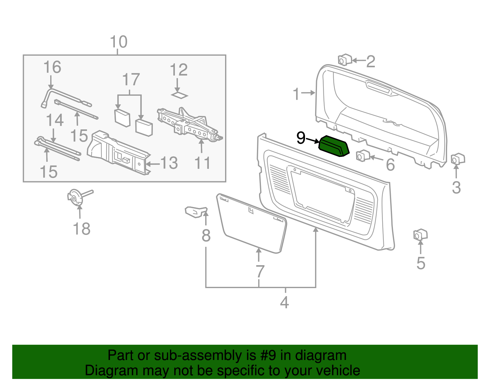Cover, L/Gate Wrg Cdt - GM (15778845)
