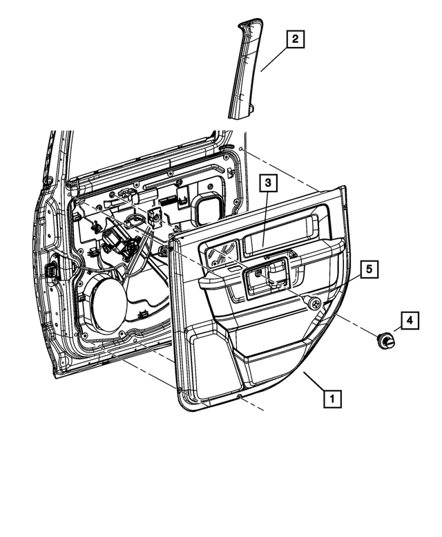 20092020 Mopar Rear Door Fixed Glass Cover, Left 1GQ53BD1AC QuirkParts