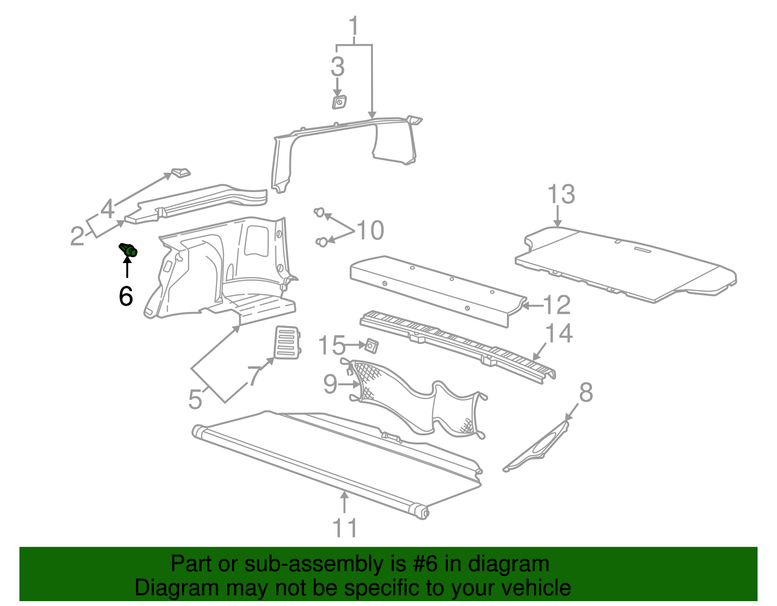 Retainer, Q/Wdo Tr Fin Panel - GM (90192853)