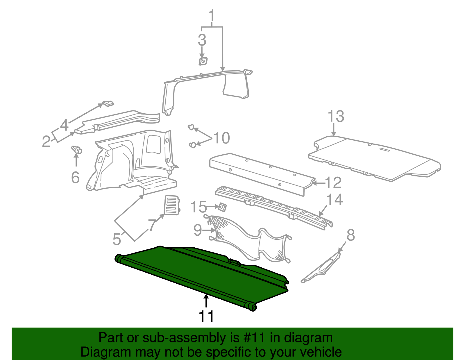 Shade Pkg, Lugg - GM (90440426)