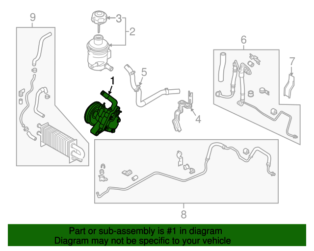 20072009 Kia Amanti Power Steering Pump 57100 3F210 OEM Parts Online