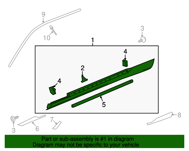 20142015 Chevrolet Camaro Primed Driver Side Rocker Panel Molding