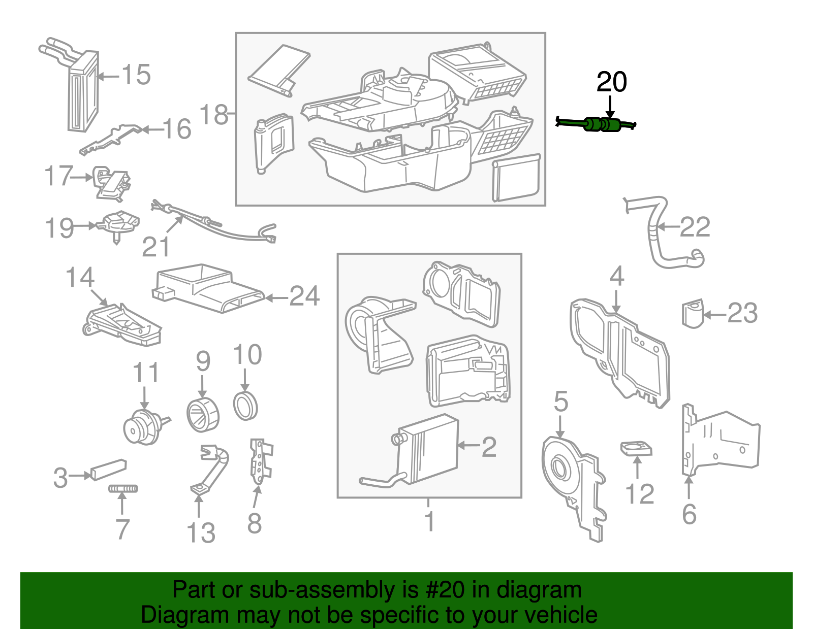 Motorcraft™ HVAC Air Inlet Door Actuator - Ford (YH-1665)