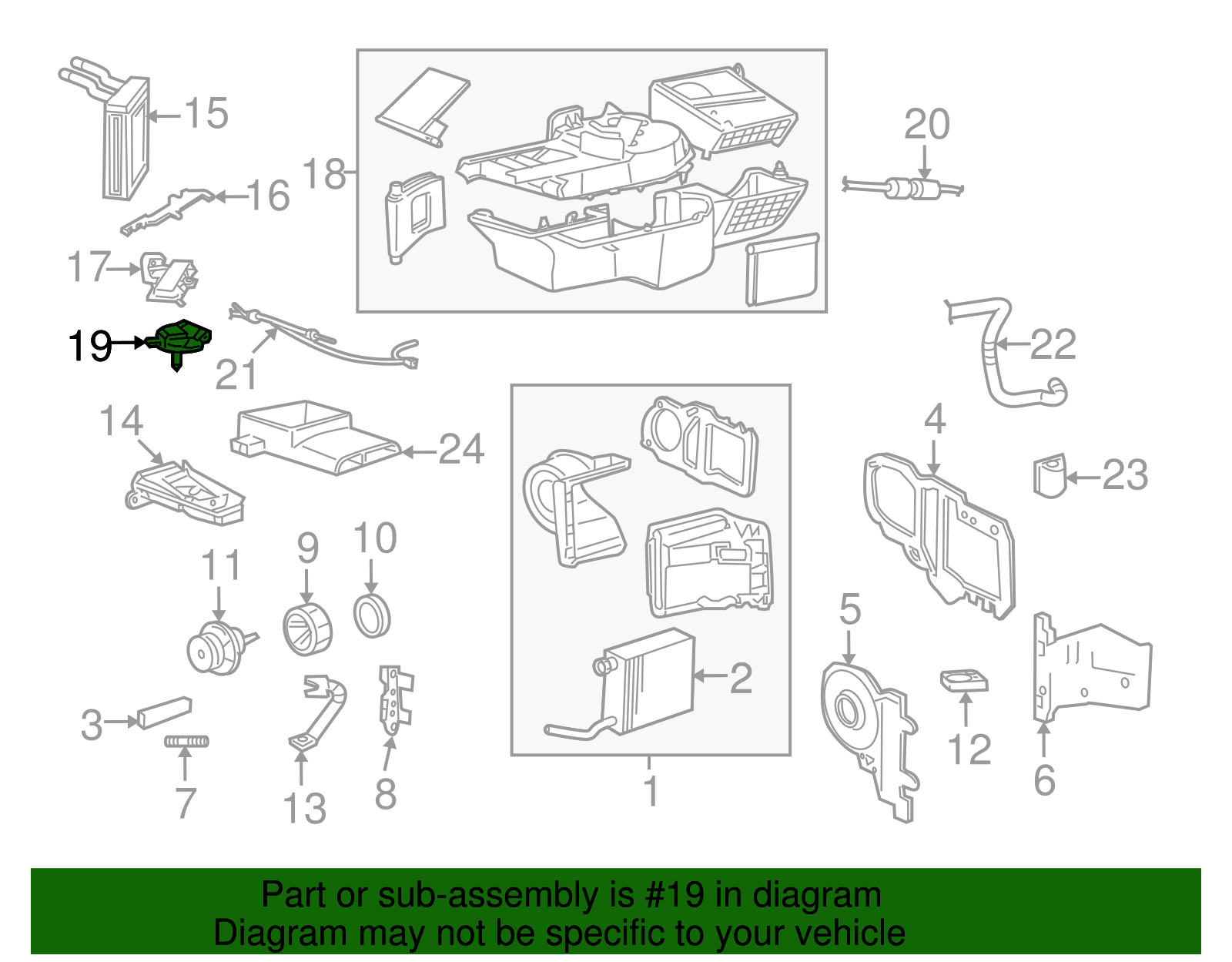 Motorcraft™ HVAC Air Inlet Door Actuator - Ford (YH-1766)
