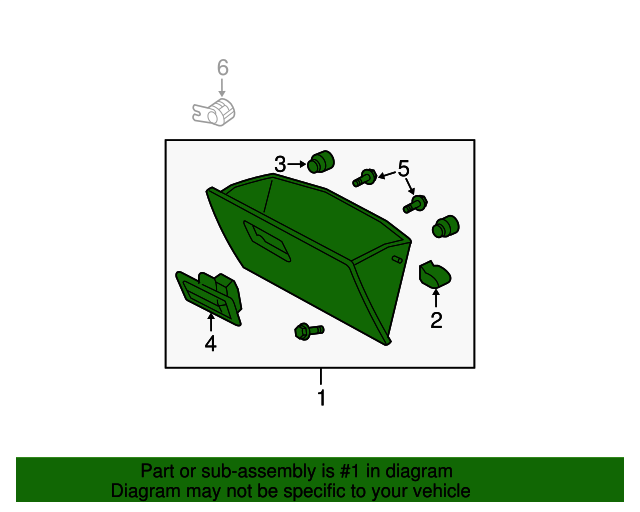 20082012 Ford Escape OEM Glove Box Assembly 8L8Z7806024AB OEM Ford