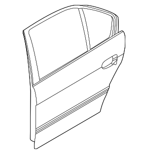 41528223885 - 1995-2001 BMW 740i Door Shell (41-52-8-223-885) | BMW of ...